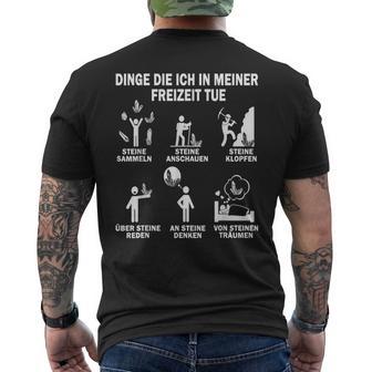 Geologist Dinge Die Ich In Mein Freizeit Tue Geology T-Shirt mit Rückendruck - Geschenkecke