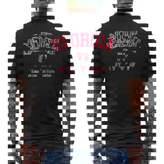 Georgia Vs All Y’All Sports Weathered Vintage Southern Men's T-shirt Back Print - Thegiftio UK