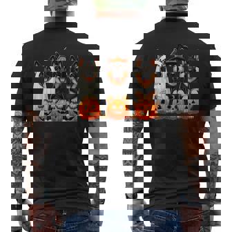 German Shepherd Ghost Halloween Dog Lovers Men's T-shirt Back Print - Thegiftio