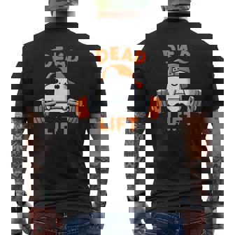 Ghost Dead Lift Halloween Gym Gymer Weightlifting Men's T-shirt Back Print - Thegiftio UK