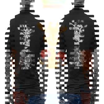 Girafe De Boxe Mignonne T-shirt imprimé au dos - Cadeauxyz