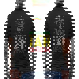 Give Thanks & Praises Rastafari Reggae Jah Rasta Clothing Men's T-shirt Back Print - Monsterry