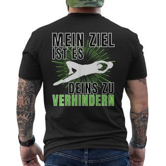 Goalkeeper Goalkeeper Footballer Slogan T-Shirt mit Rückendruck - Geschenkecke