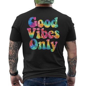 Good Vibes Only Awesome Summer Streetwear Tie Dye Men's T-shirt Back Print - Monsterry CA