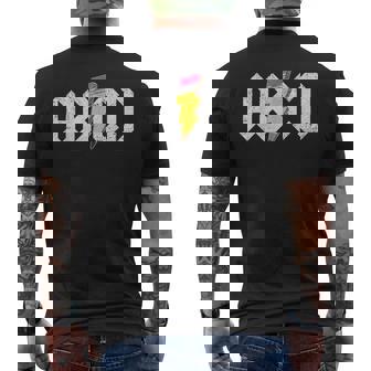 Gráfico Del Alfabeto Rock'n Roll Divertido Diseño De Profesor Abcd Camiseta Hombre Estampado Espalda - Regaloses