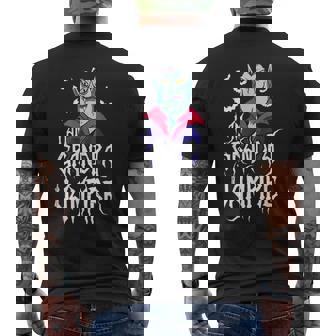 I Am Grandpa Vampire Matching Family Halloween Men's Back Print T-Shirt - Monsterry