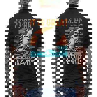 It Is Great To Be White Shark Men's T-shirt Back Print - Monsterry