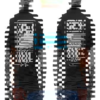 Greek Is My Middle Name Greek Culture Greece Flag Men's T-shirt Back Print - Monsterry