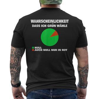 Green No Thank You Wahrscheinlichkeit Dass Ich Grün Wähle Null T-Shirt mit Rückendruck - Geschenkecke