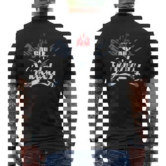 Grill Daddy Bbq Barbecue Grilling Smoking Dad Fathers Men's T-shirt Back Print - Thegiftio UK