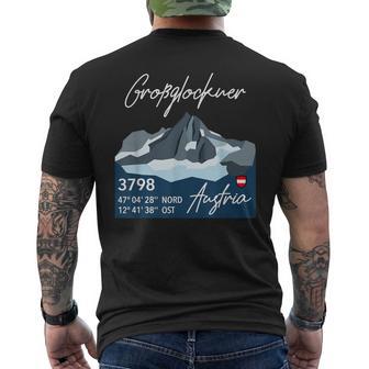 Großglockner Austria Gipfel Der Berg Ruft Cool Hiking T-Shirt mit Rückendruck - Geschenkecke