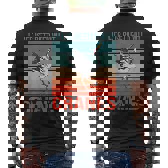 Grulla Laida Mejor Pájaro Ornitología Grullas Camiseta Hombre Estampado Espalda - Regaloses