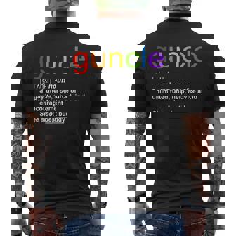 Guncle Word Definition Gay Uncle Men's T-shirt Back Print - Monsterry