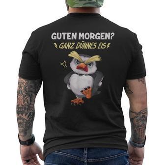 Guten Morgen Ganz Dünnes Eis Penguin T-Shirt mit Rückendruck - Geschenkecke