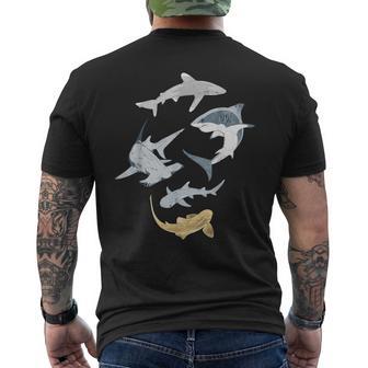 Hammershark Zebra Shark Shark Types Of Sharks T-Shirt mit Rückendruck - Geschenkecke