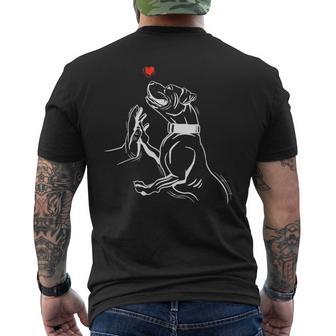 Hand-Drawn Pitbull T-Shirt mit Rückendruck - Geschenkecke