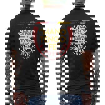Hand I Have Faith I Flannel Vinotinto I Venezuela I Vzla Men's T-shirt Back Print - Monsterry