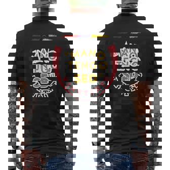 Hand I Have Faith Or Sed I Flannel Vinotinto I Venezuela Men's T-shirt Back Print - Monsterry