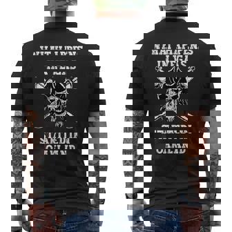 What Happens In Vegas Started In Oaktown Men's T-shirt Back Print | Mazezy