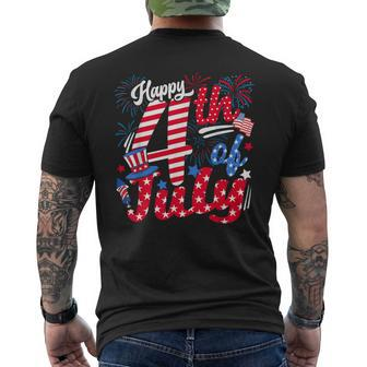 Happy 4Th Of July Us Flag American 4Th Of July Independence Men's T-shirt Back Print - Monsterry DE