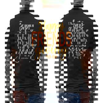 Happy Friendsgiving Squad Thanksgiving Men's T-shirt Back Print - Thegiftio UK