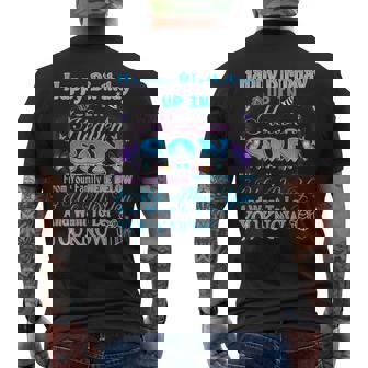 Happy Heavenly Birthday Up In Heaven To My Son Missing Son Men's T-shirt Back Print - Monsterry