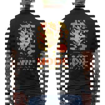 Happy Thanksgiving Feast Day On Family Meal Turkey Men's T-shirt Back Print - Monsterry