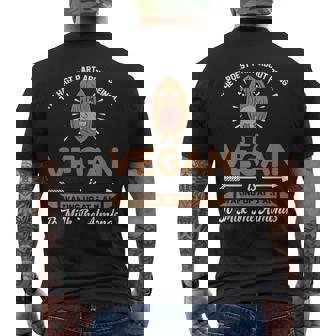 The Hardest Part About Being A Vegan Vegetarian Men's T-shirt Back Print - Thegiftio UK