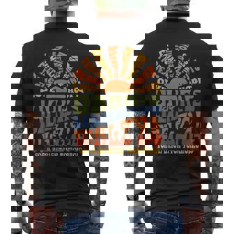 Harris Walz 2024 Peace Love Hope Freedom Equality Kindness Men's T-shirt Back Print - Monsterry