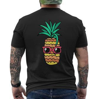Hawaiian Pineapple Fruit Aloha Beach Summer Men's T-shirt Back Print - Monsterry