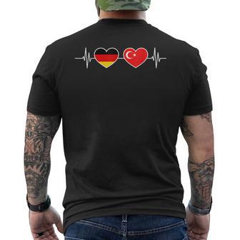 Heartbeat Deutschland Turkey T-Shirt mit Rückendruck - Seseable