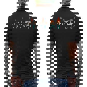 Heartbeat Grigliare Divertente Bbq Retro Grill Barbecue T-shirt da uomo con stampa posteriore - Novitaregali