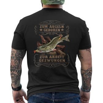 Hecht Angler Saying T-Shirt mit Rückendruck - Geschenkecke