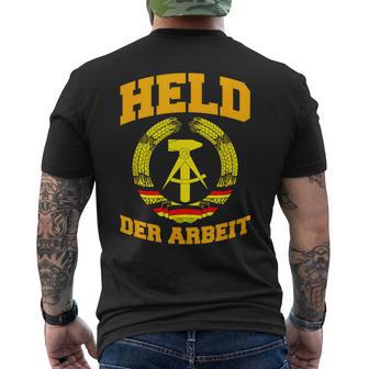 Held Der Arbeithammer & Compass Ddr Symbol T-Shirt mit Rückendruck - Geschenkecke