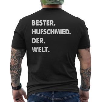 Herren Hufschmied Spruch Bester Hufschmied Der Welt T-Shirt mit Rückendruck - Geschenkecke