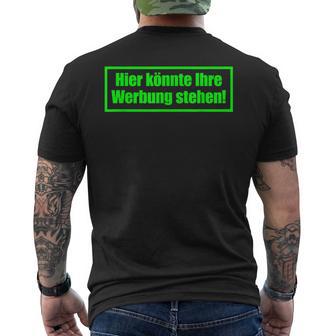 Hier Könnte Ihre Werbung Stehen Sayings T-Shirt mit Rückendruck - Geschenkecke