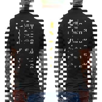 Highball Vision Test Bourbon Drinking Liquor Lovers Izakaya Whiskey Highball Lovers Men's Back Print T-Shirt - Monsterry