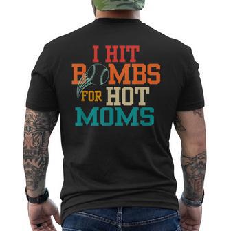 I Hit Bombs For Hot Moms Men's T-shirt Back Print - Monsterry