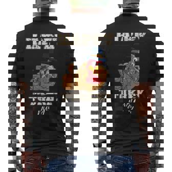 Holiday Party Thanksgiving Happy Turkey Day Feast Men's T-shirt Back Print - Monsterry