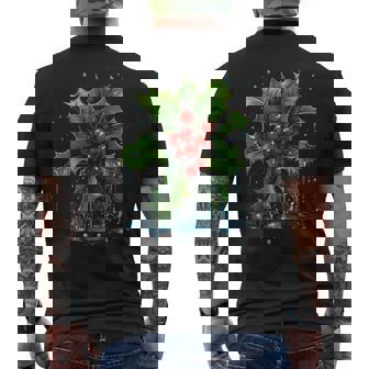 Holly Christmas Winter Holiday Berry Men's Back Print T-Shirt - Monsterry