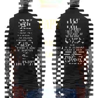 Homme Papy Humour Papi Tu M’As Déjà Idée Cadeau Homme Grand Père T-shirt imprimé au dos - Cadeauxyz