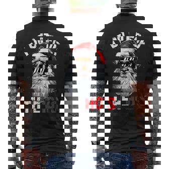 I Do It For The Hos Inappropriate Christmas Santa Face Men's Back Print T-Shirt - Monsterry
