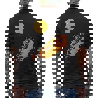 Hot Dog Hotdogs Sausage Frankfurter Wiener Frank Weenie Bun Men's T-shirt Back Print - Monsterry