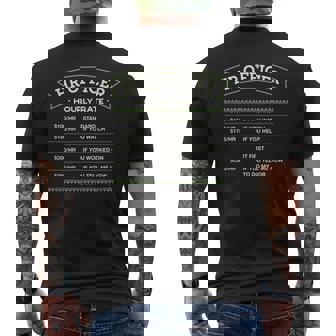 HR Officer Hourly Rate HR Department Labour Day Men's Back Print T-Shirt - Monsterry