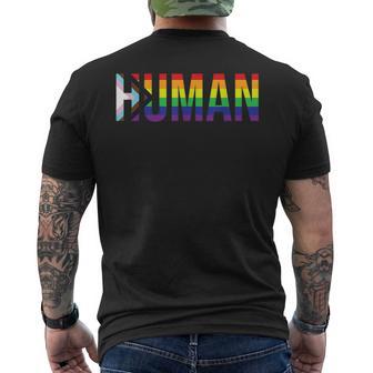 Human Lgbtqia Flag Lgbtq Flag Human Lgbtqia S T-Shirt mit Rückendruck - Geschenkecke