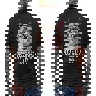 Humour Chat Qu'est Ce Que Tueux Blague Meme T-shirt imprimé au dos - Cadeauxyz