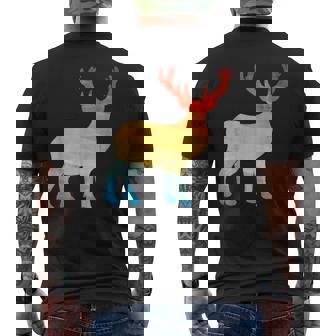 Hunting Deer With Sunglasses 70s 80s 90s Men's Back Print T-Shirt - Monsterry