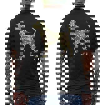 Hunting Dog Camouflage Camo Dog Labrador Hunting Camo Hunter Men's Back Print T-Shirt - Monsterry