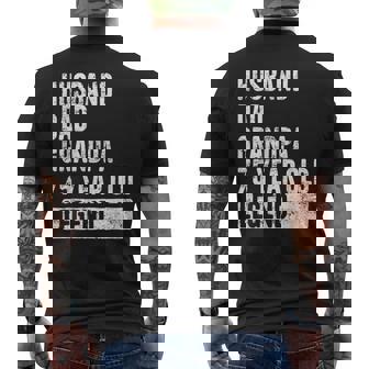 Husband Dad Grandpa 75 Year Old Legend 75Th Birthday Men's T-shirt Back Print | Seseable UK