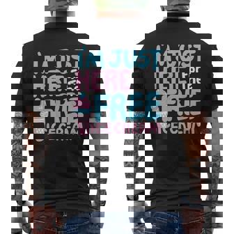 Ice Cream I'm Just Here For The Free Ice Cream Men's T-shirt Back Print - Thegiftio UK
